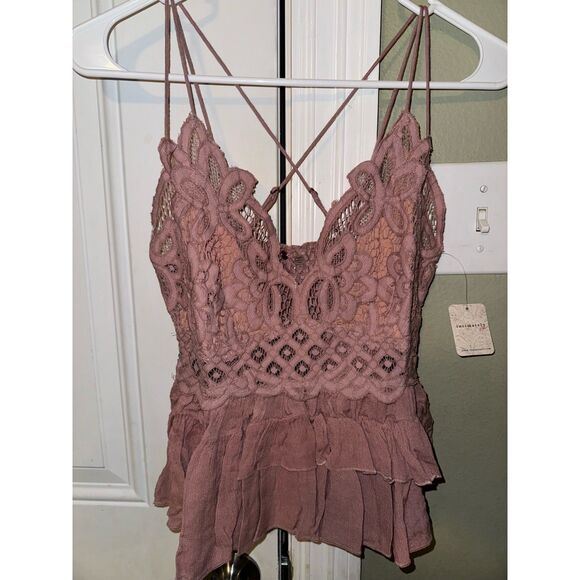 NWT Free People Adella Cami in "Mauve" Sz M - Picture 2 of 5